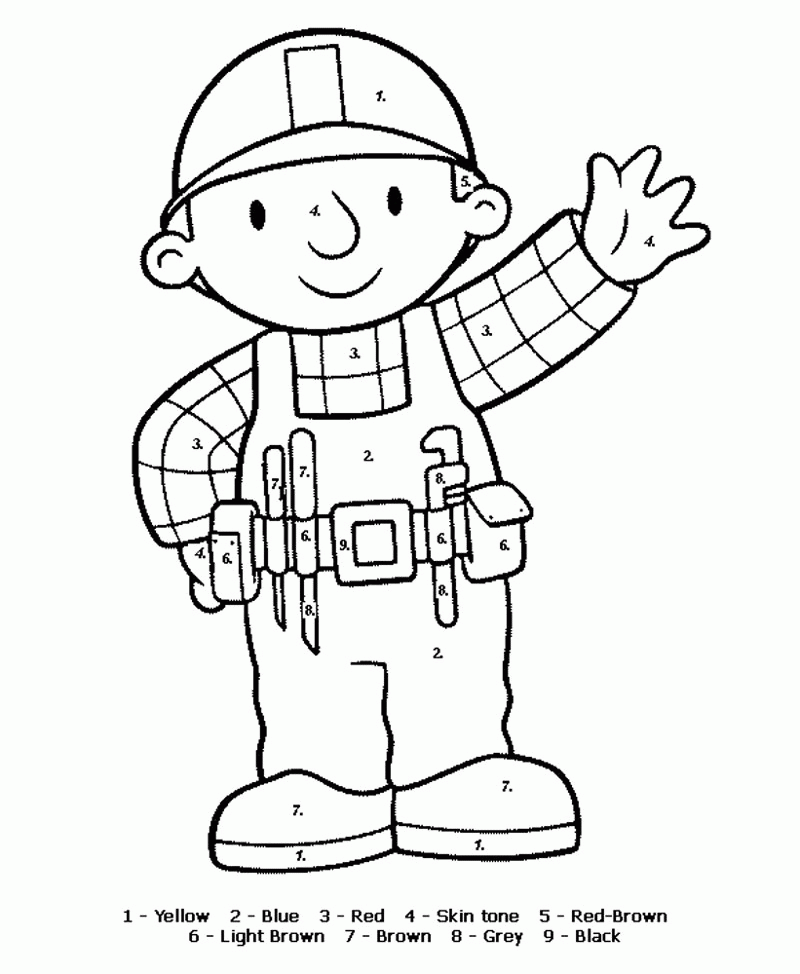 Plansa de colorat cu Bob Constructorul 36 30